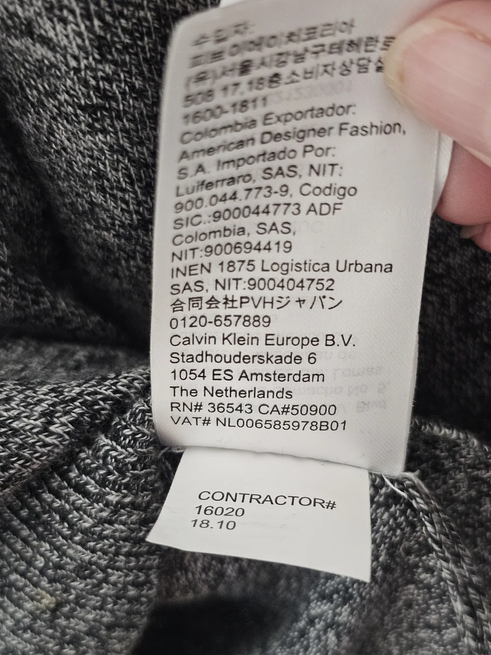 Calvin Klein Men’s Large Gray Marled Quarter-Zip Mock Neck Sweater